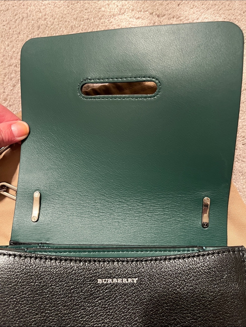Small Burberry D-Ring Leather Bag - Picture 7 of 12